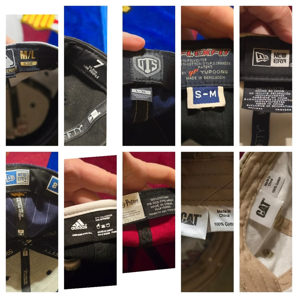 Lot Of 10 Hats/ball Caps Unisex